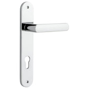 Osaka Lever Oval Backplate Polished Chrome