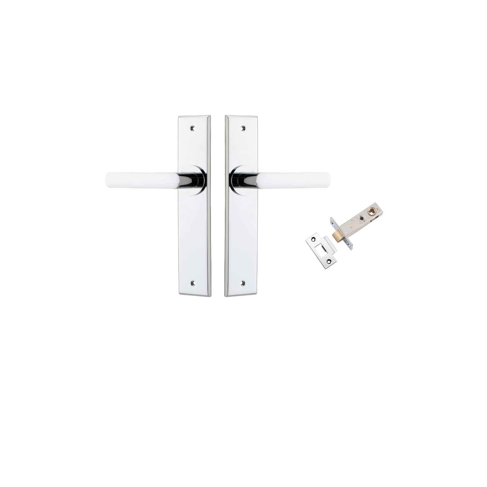 Osaka Lever Chamfered Backplate Passage Kit Polished Chrome