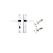 Osaka Lever Chamfered Backplate Privacy Kit w Privacy Turn Polished Chrome