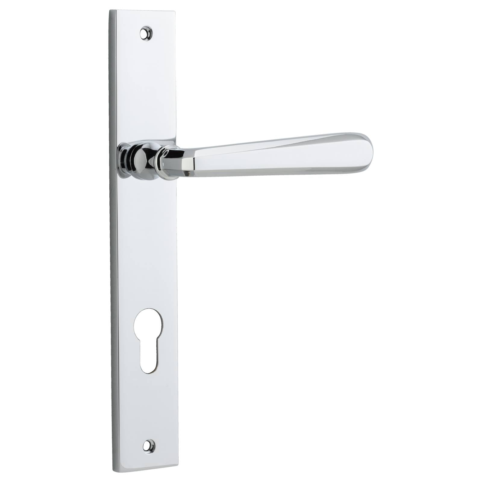 Copenhagen Lever Rectangular Backplate Polished Chrome