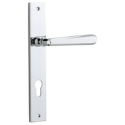 Copenhagen Lever Rectangular Backplate Polished Chrome