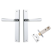 Copenhagen Lever Rectangular Backplate Passage Kit Polished Chrome