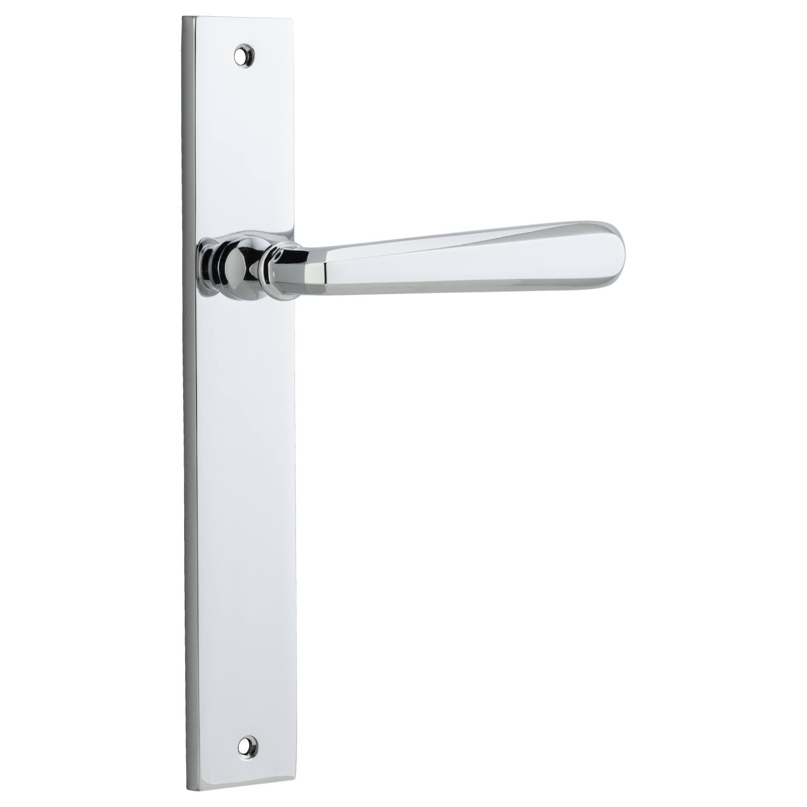 Copenhagen Lever Rectangular Backplate Polished Chrome