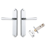 Copenhagen Lever Shouldered Backplate Passage Kit Polished Chrome
