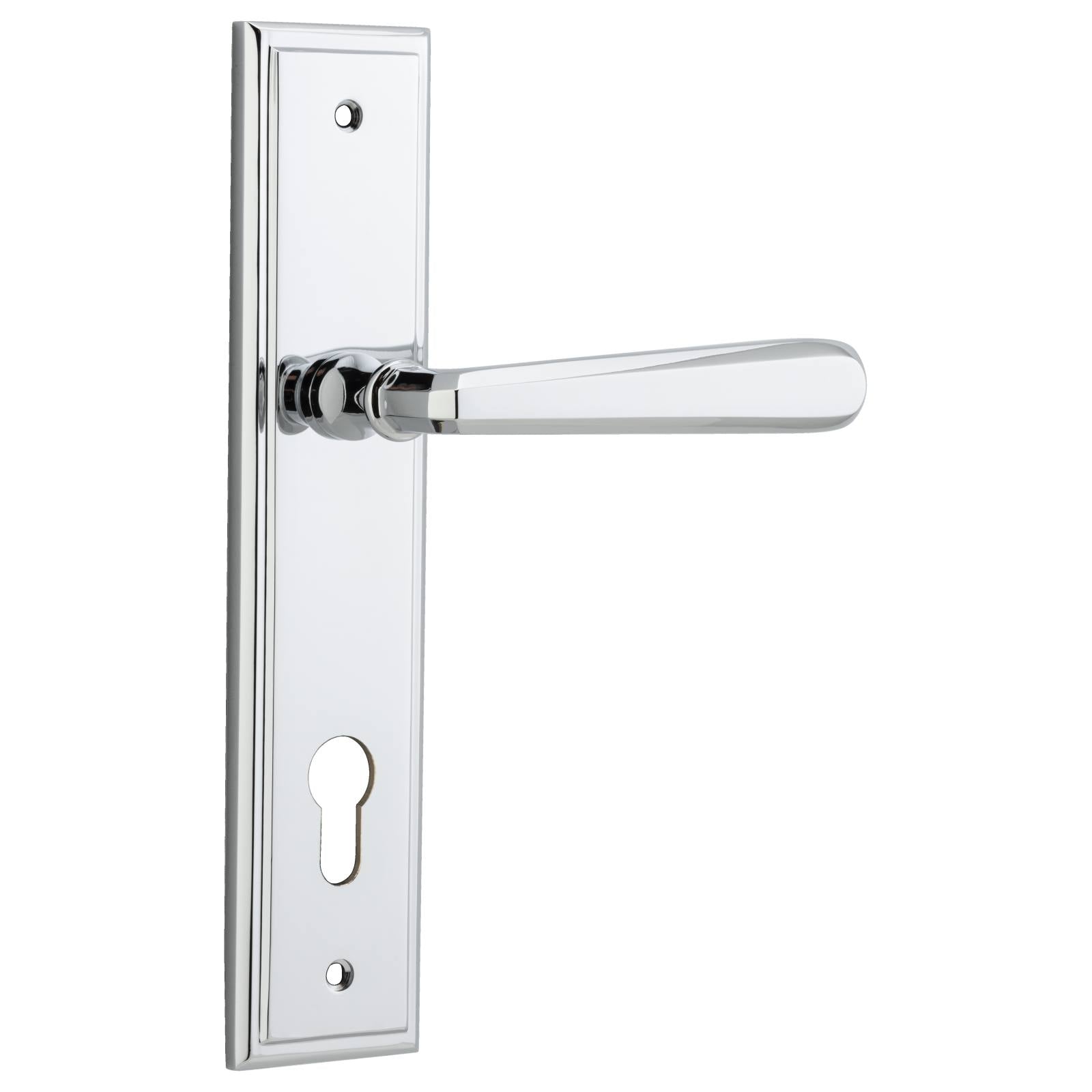 Copenhagen Lever Stepped Backplate Polished Chrome