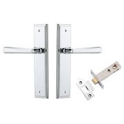 Copenhagen Lever Stepped Backplate Passage Kit Polished Chrome