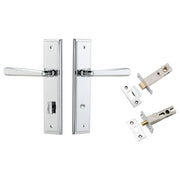 Copenhagen Lever Steppedd Backplate Privacy Kit w Privacy Turn Polished Chrome