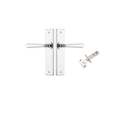 Copenhagen Lever Chamfered Backplate Passage Kit Polished Chrome