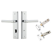 Helsinki Lever Stepped Backplate Privacy Kit w Privacy Turn Polished Chrome