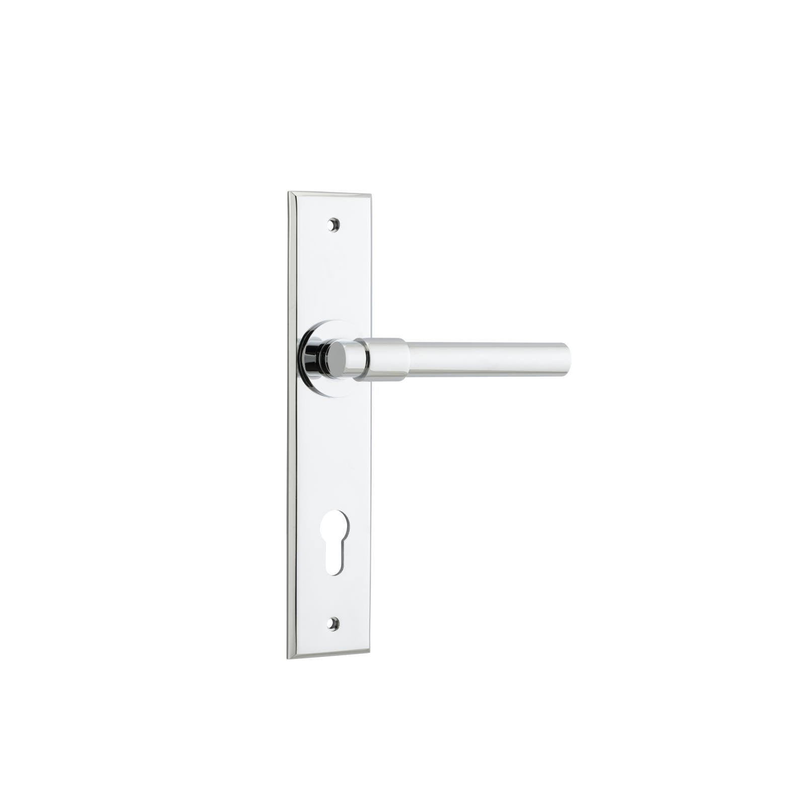 Helsinki Lever Polished Chrome Chamfered Backplate