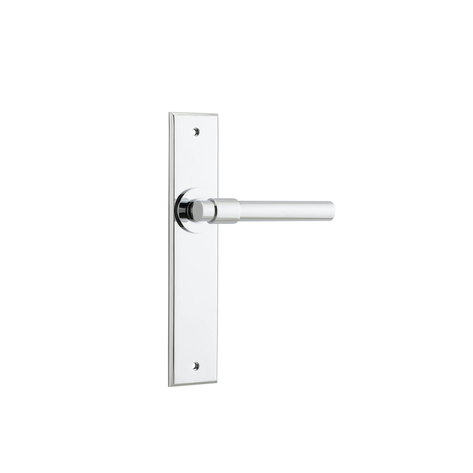 Helsinki Lever Polished Chrome Chamfered Backplate