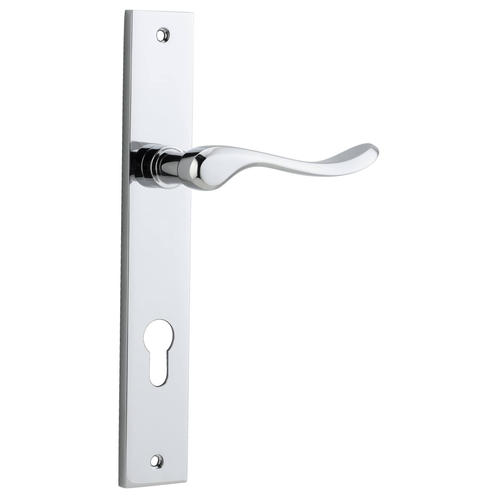 Stirling Lever Rectangular Backplate Polished Chrome