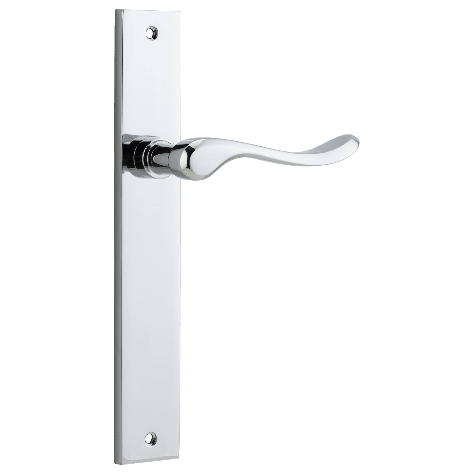 Stirling Lever Rectangular Backplate Polished Chrome