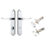 Stirling Lever Shouldered Backplate Privacy Kit w Privacy Turn Polished Chrome