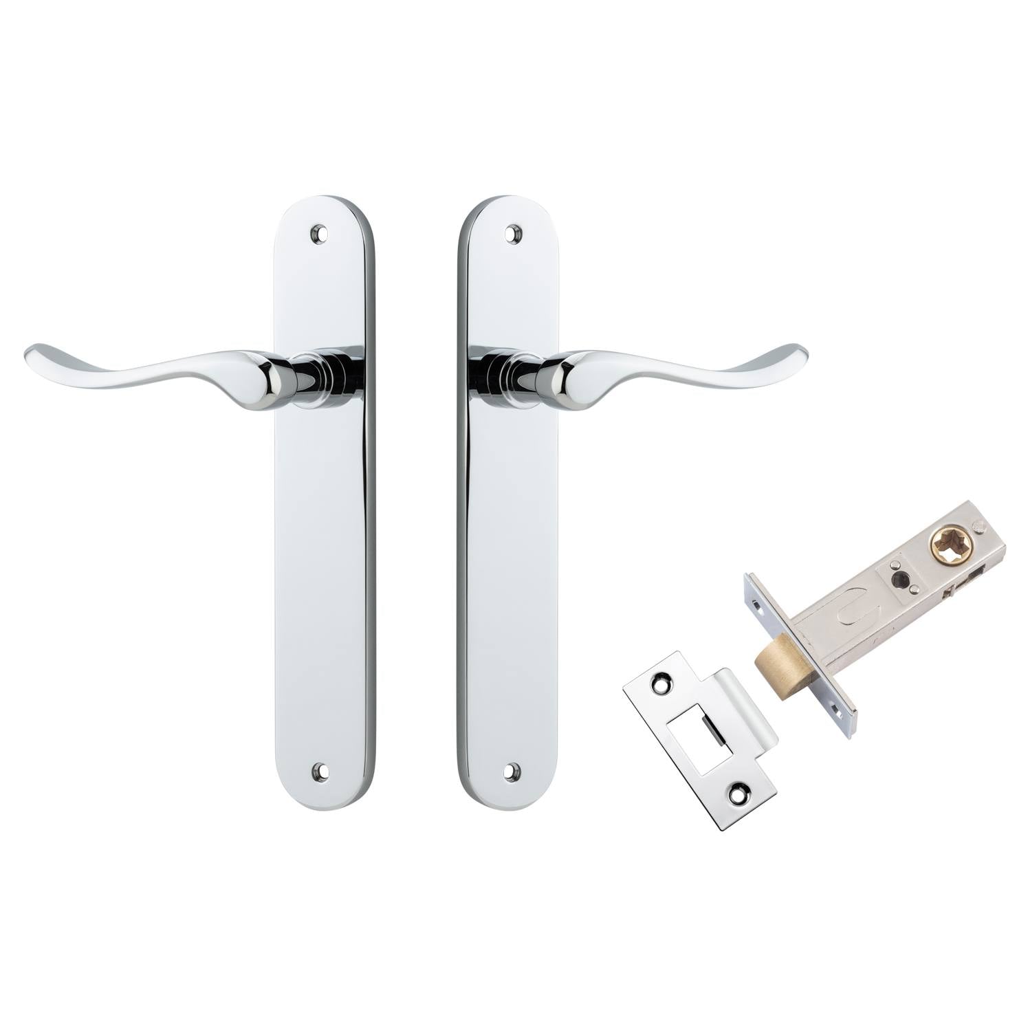 Stirling Lever Oval Backplate Passage Kit Polished Chrome