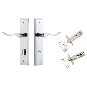 Stirling Lever Stepped Backplate Privacy Kit w Privacy Turn Polished Chrome