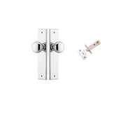 Cambridge Knob Chamfered Backplate Passage Kit Polished Chrome