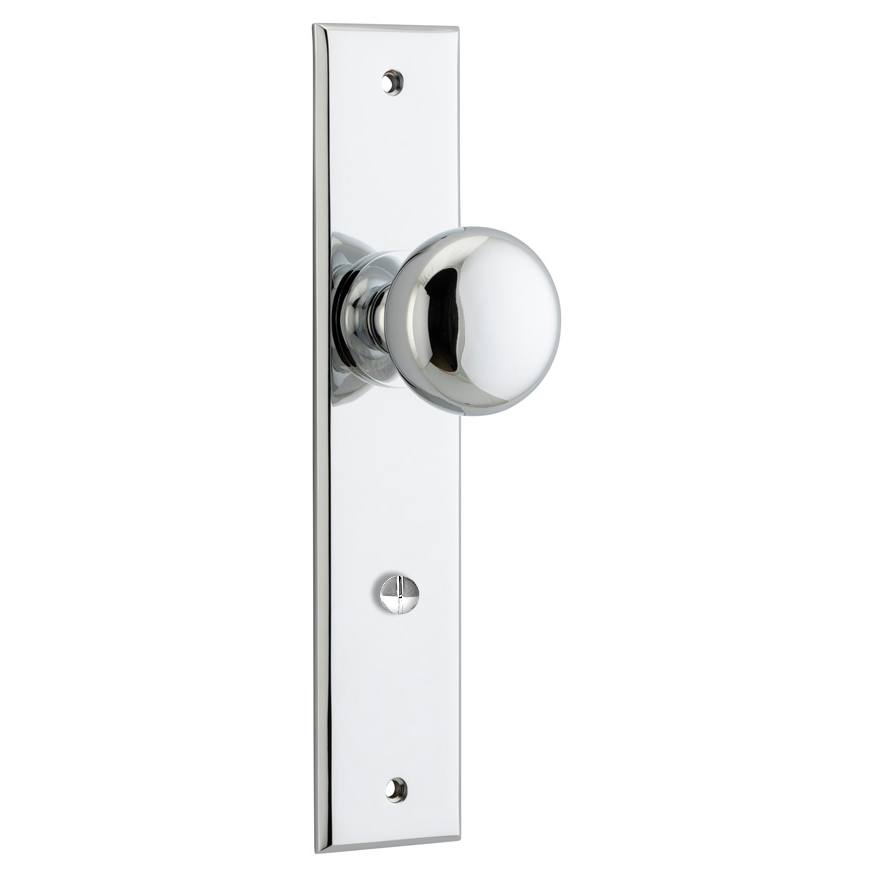 Cambridge Knob Polished Chrome Chamfered Backplate