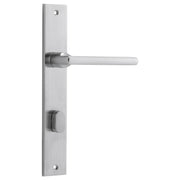 Baltimore Rect 85mm Privacy Lever Set, Brushed Chrome