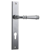 Verona Lever Rectangular Backplate Brushed Chrome