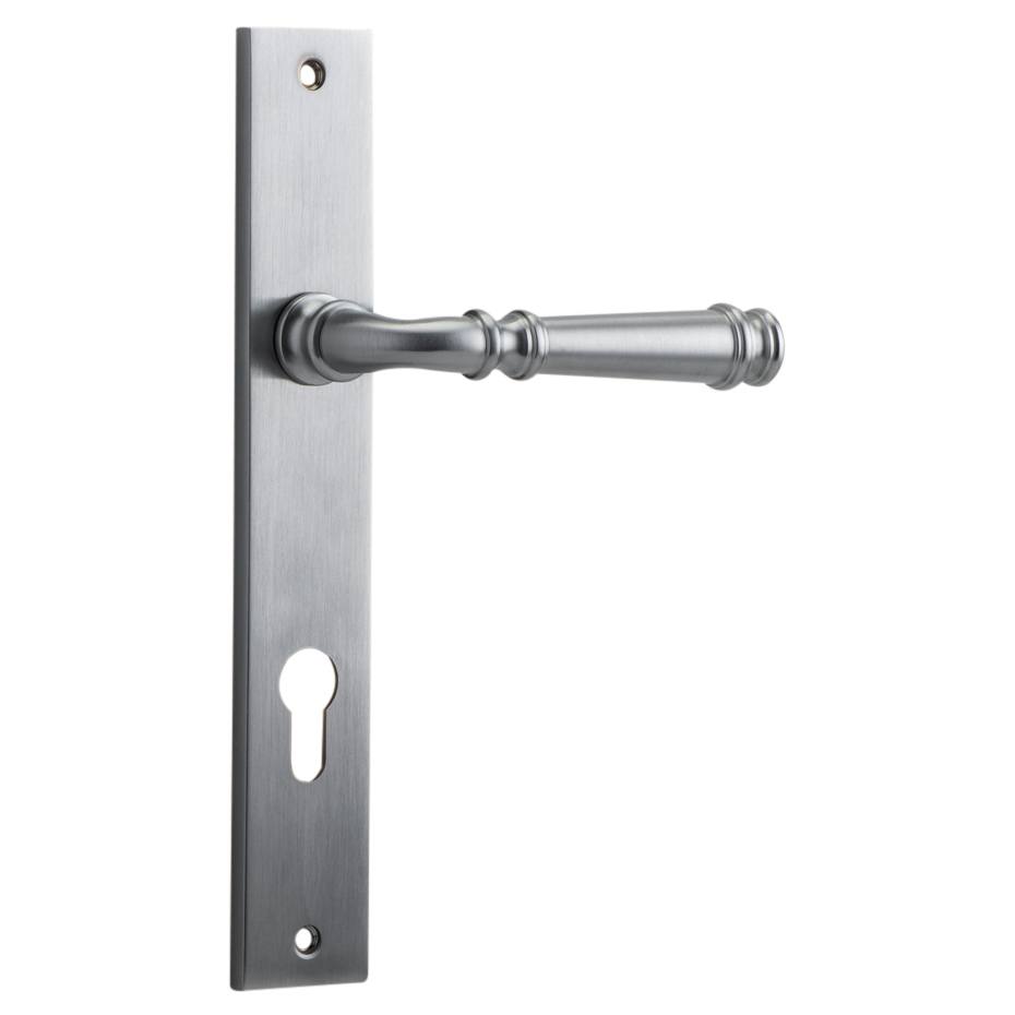 Verona Lever Rectangular Backplate Brushed Chrome