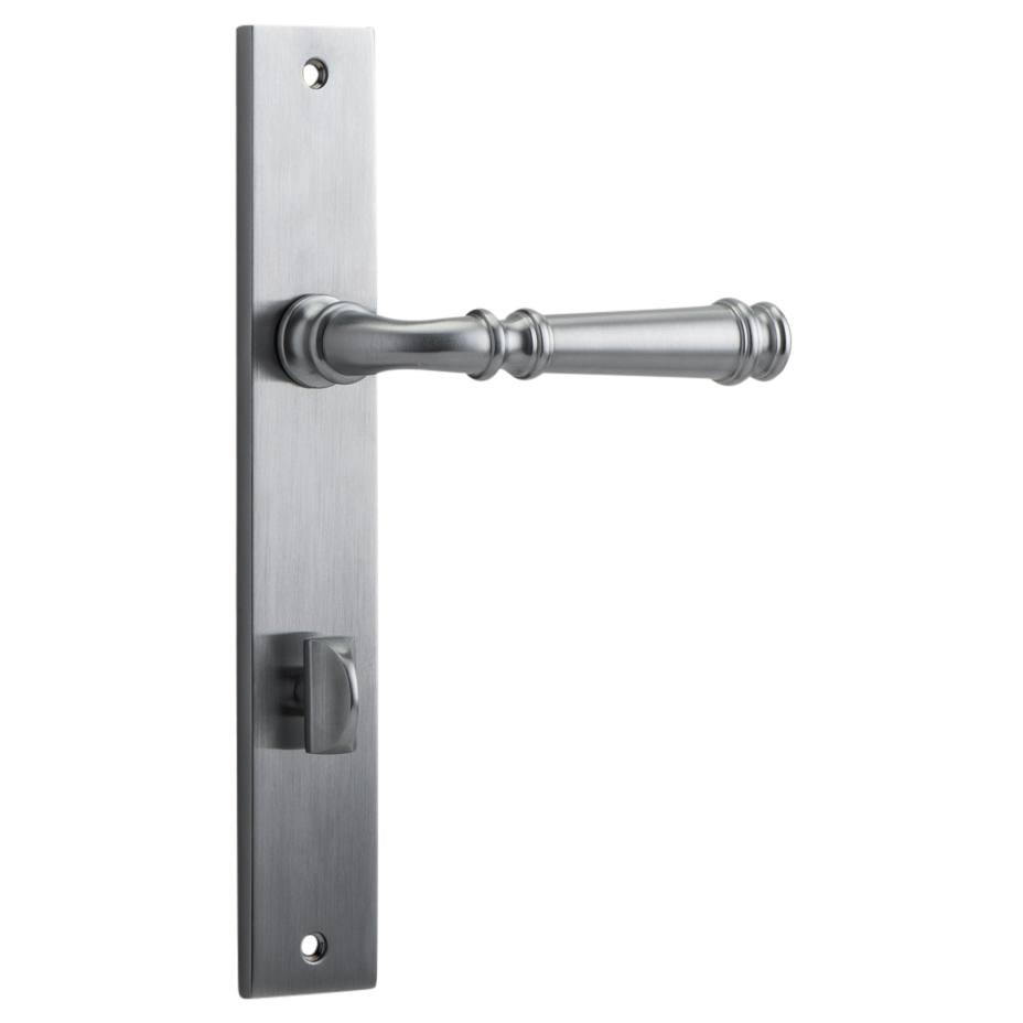 Verona Lever Rectangular Backplate Brushed Chrome