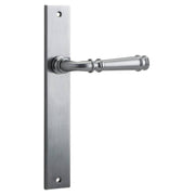 Verona Lever Rectangular Backplate Brushed Chrome