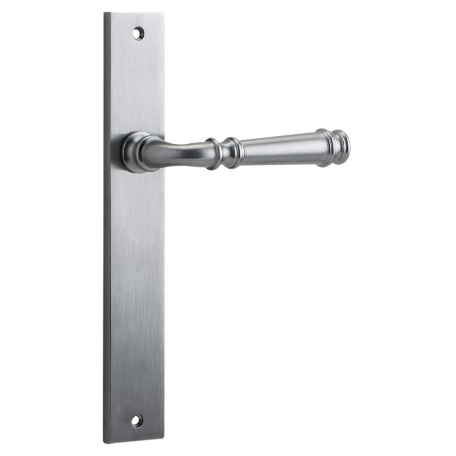 Verona Lever Rectangular Backplate Brushed Chrome