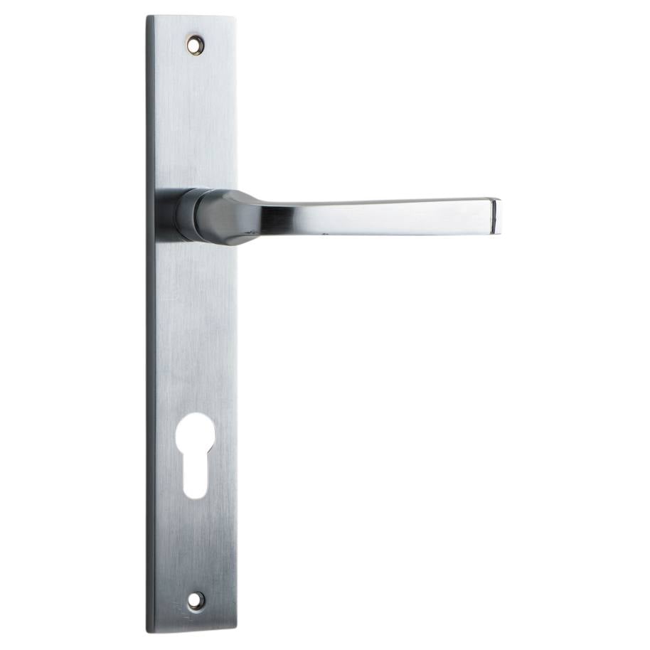 Annecy Lever Rectangular Backplate Brushed Chrome