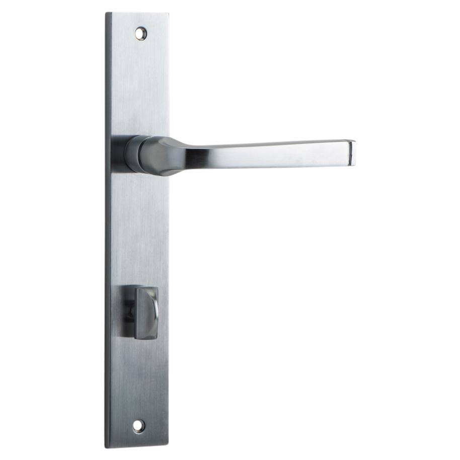 Annecy Lever Rectangular Backplate Brushed Chrome