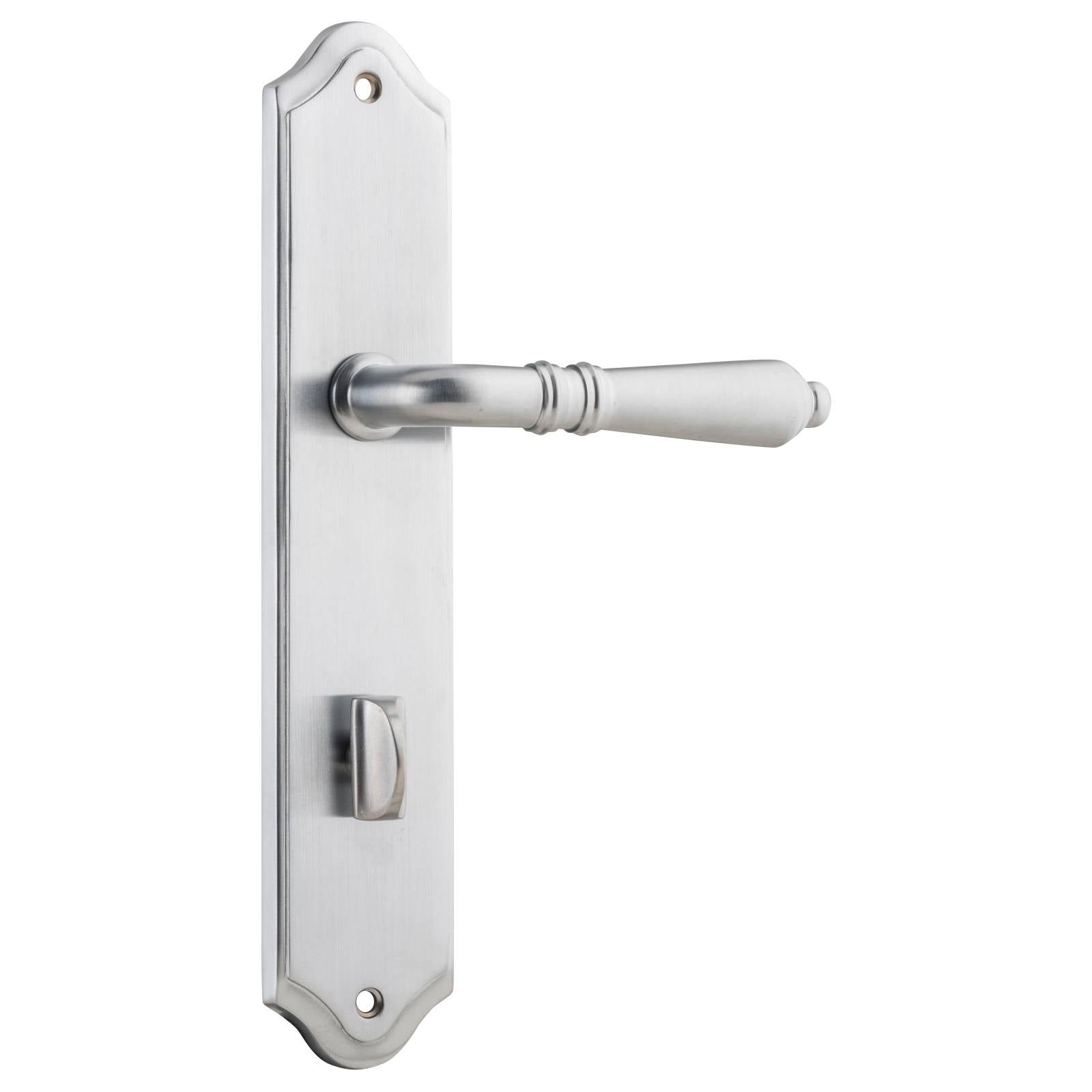 Sarlat Shouldered 85mm Privacy Lever Set, Brushed Chrome