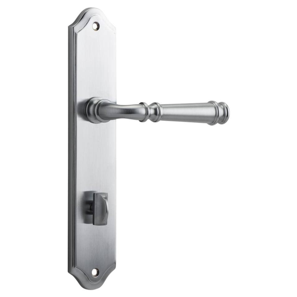Verona Lever Shouldered Backplate Brushed Chrome