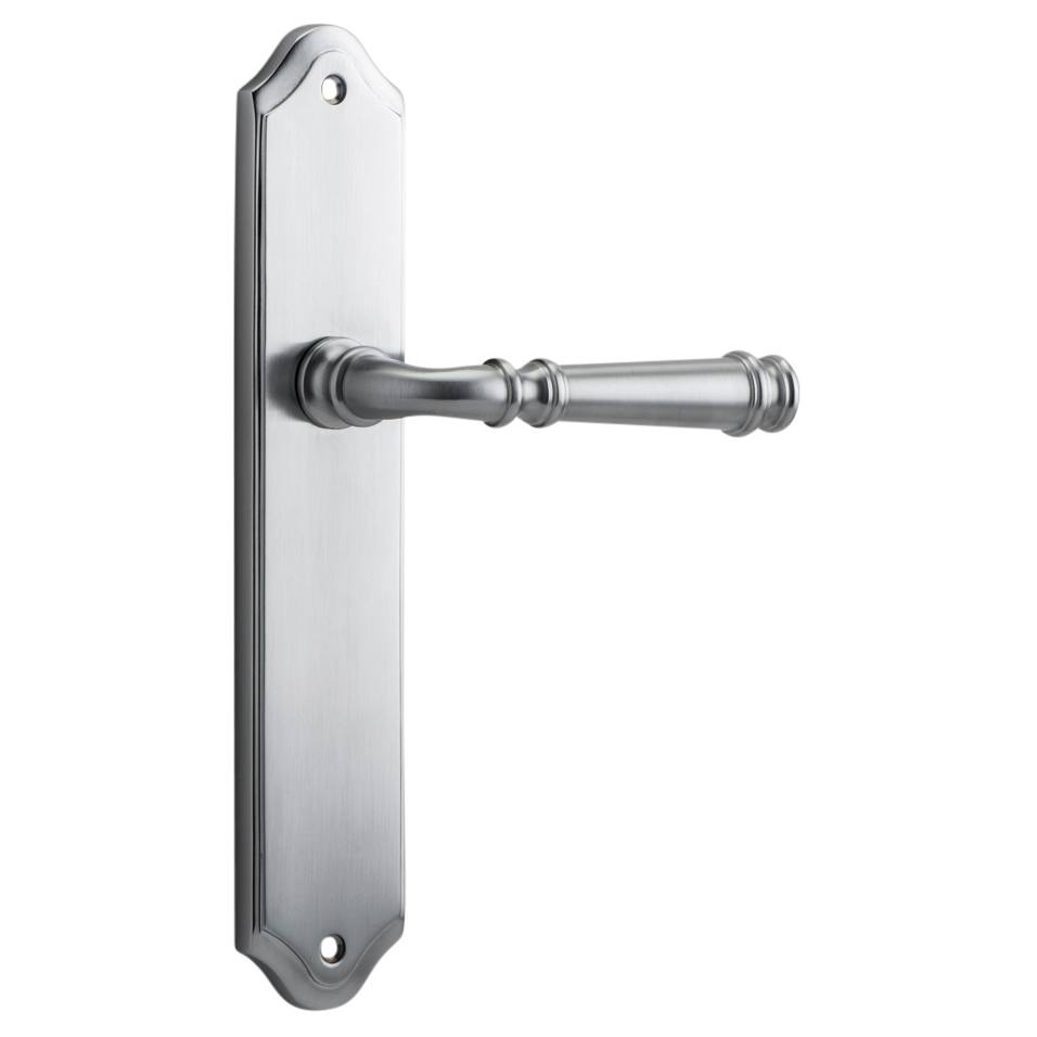 Verona Lever Shouldered Backplate Brushed Chrome