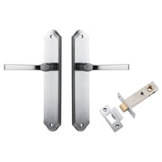 Annecy Lever Shouldered Backplate Passage Kit Brushed Chrome