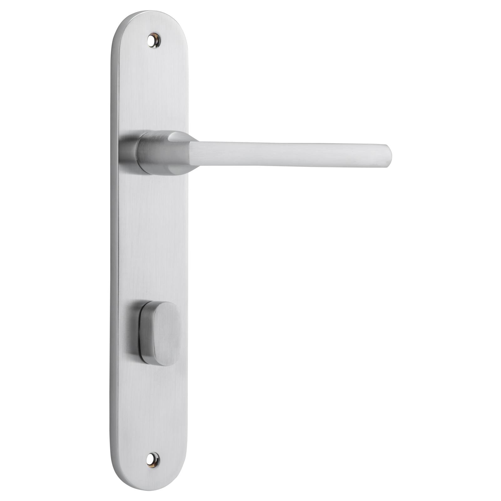 Baltimore Oval 85mm Privacy Lever Set, Brushed Chrome