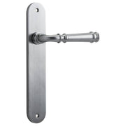 Verona Lever Oval Backplate Brushed Chrome