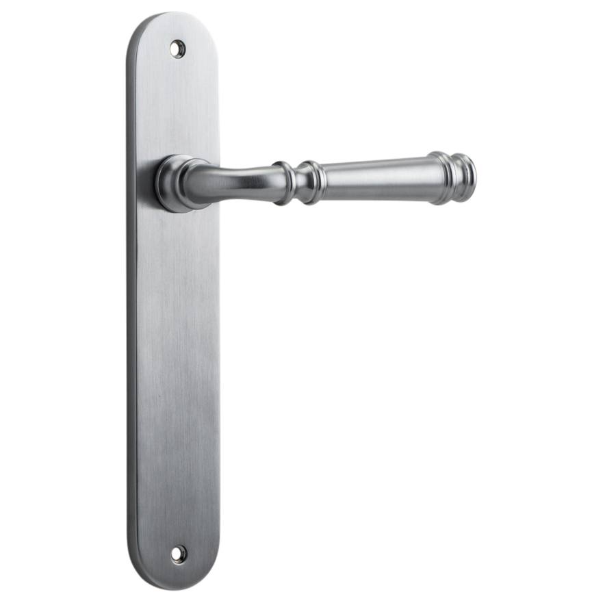 Verona Lever Oval Backplate Brushed Chrome