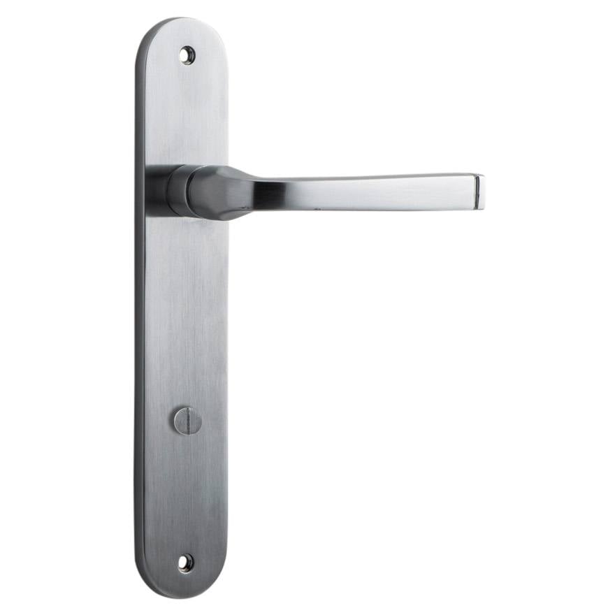 Annecy Lever Oval Backplate Brushed Chrome