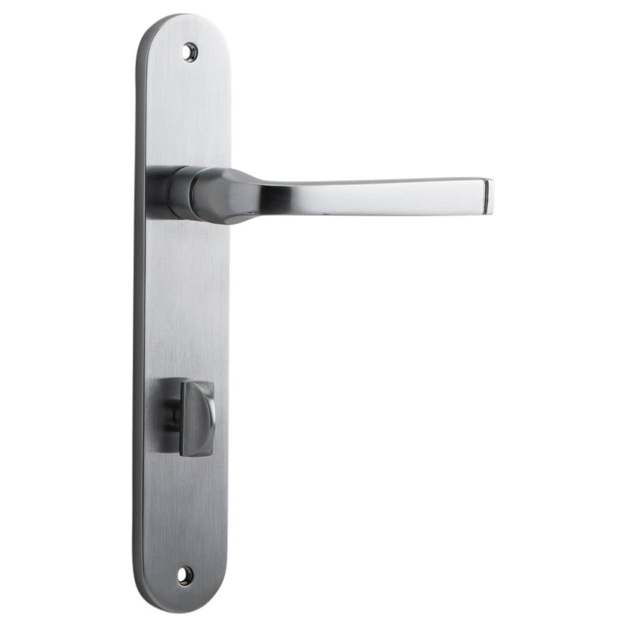 Annecy Lever Oval Backplate Brushed Chrome