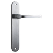 Annecy Lever Oval Backplate Brushed Chrome