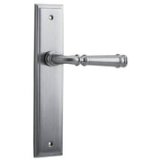 Verona Lever Stepped Backplate Brushed Chrome