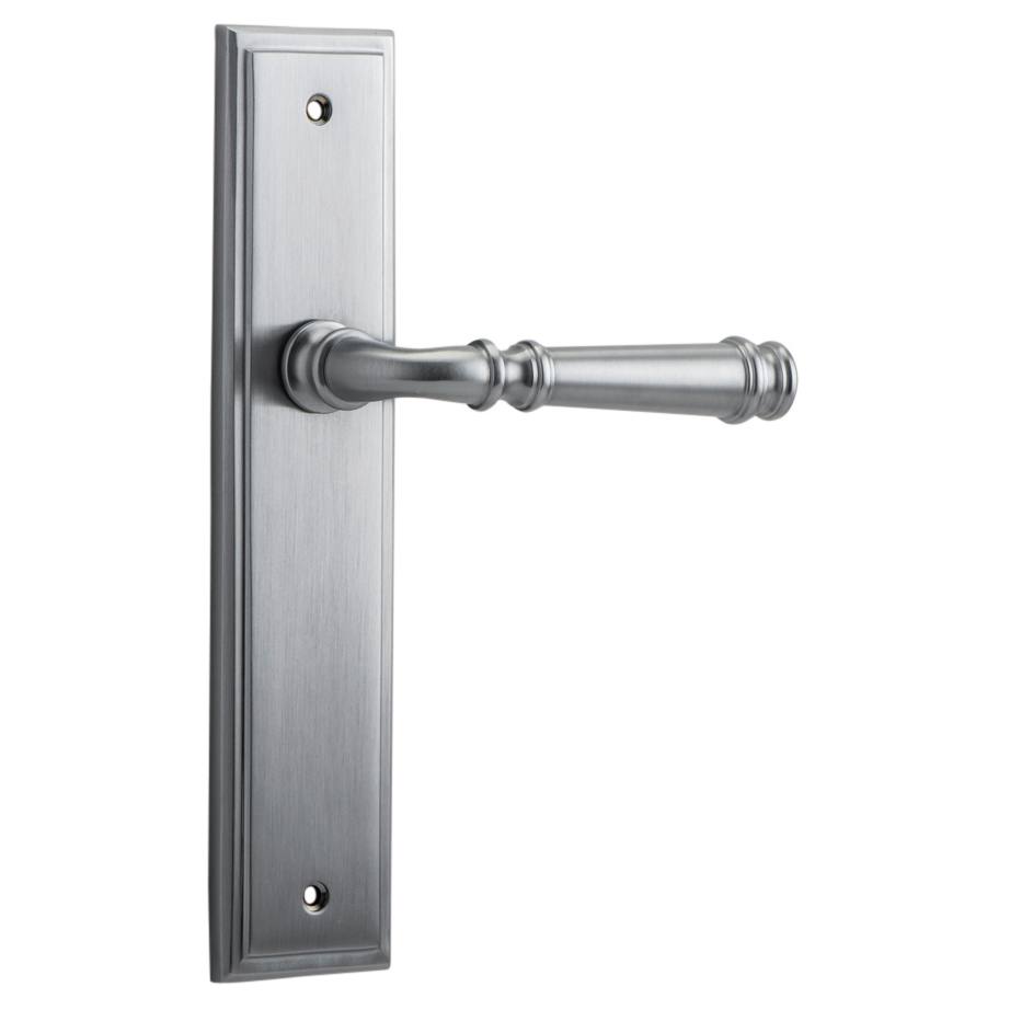 Verona Lever Stepped Backplate Brushed Chrome