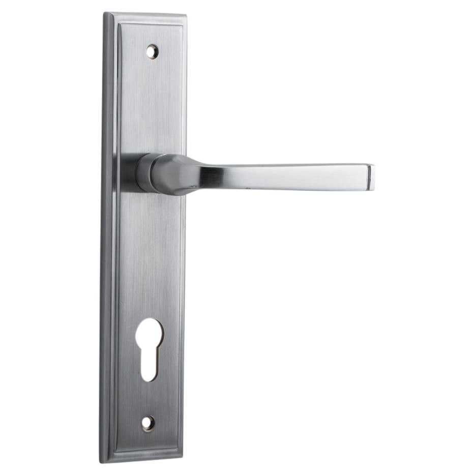 Annecy Lever Stepped Backplate Brushed Chrome