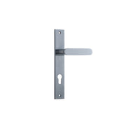 Bronte Lever Brushed Chrome Rectangular Backplate