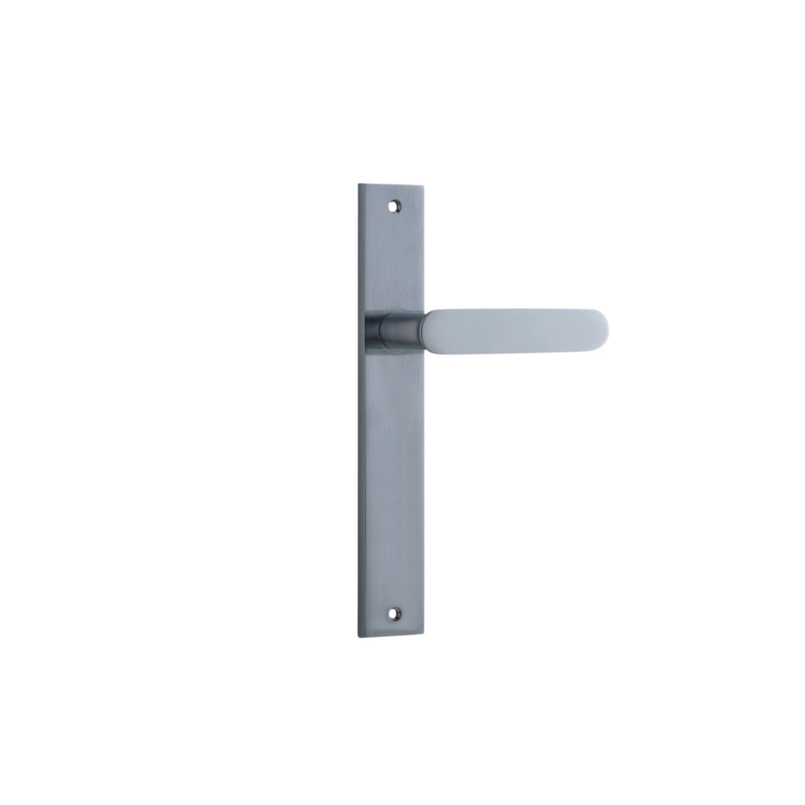 Bronte Lever Brushed Chrome Rectangular Backplate