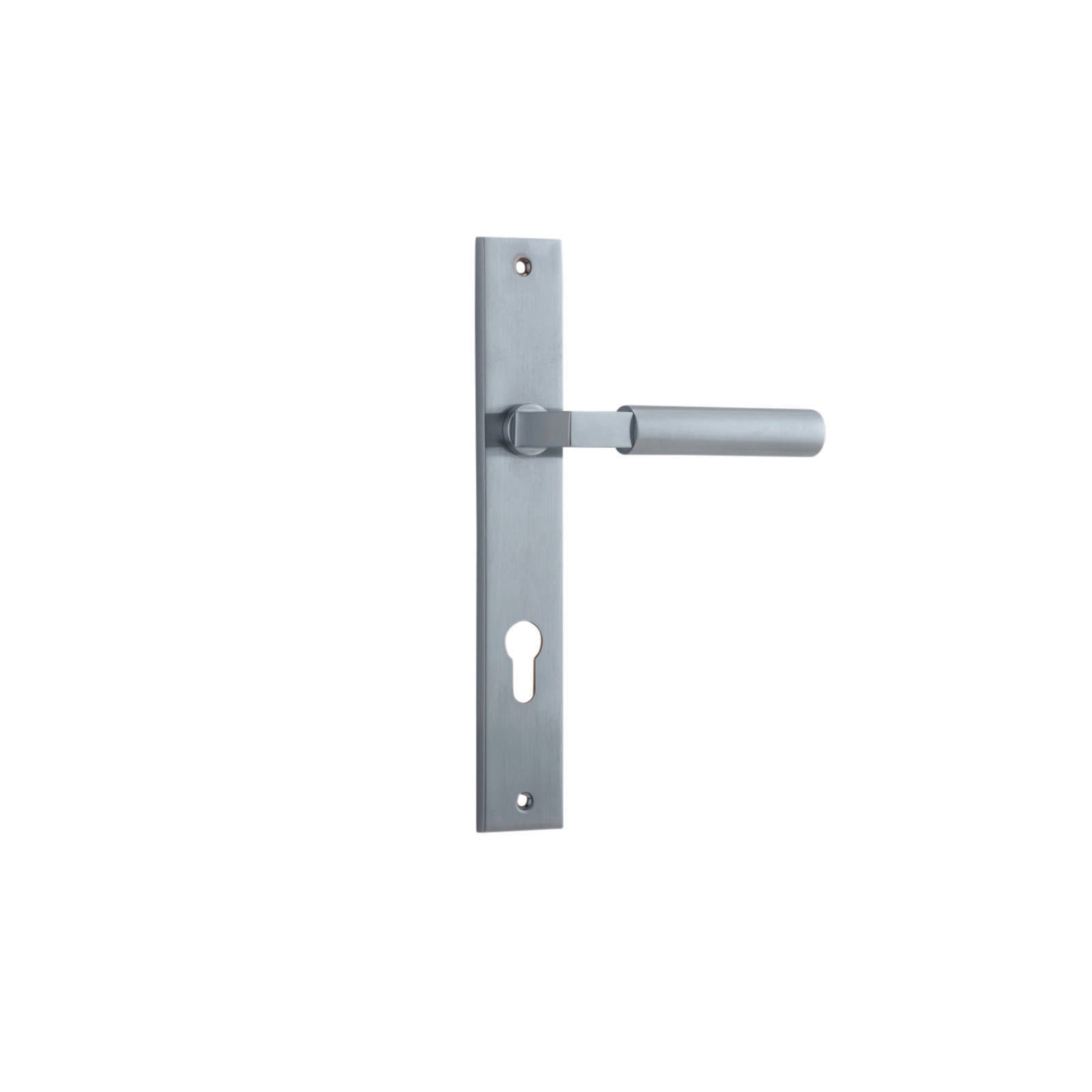 Berlin Lever Brushed Chrome Rectangular Backplate