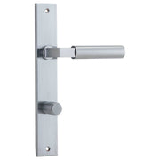 Berlin Lever Brushed Chrome Rectangular Backplate