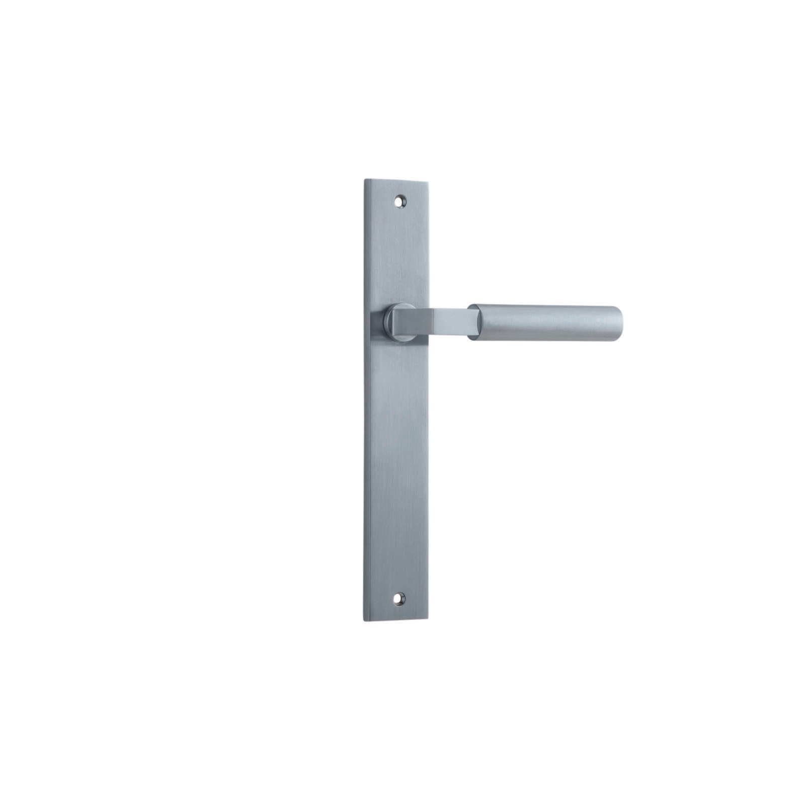 Berlin Lever Brushed Chrome Rectangular Backplate
