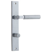 Brunswick Lever Brushed Chrome Rectangular Backplate