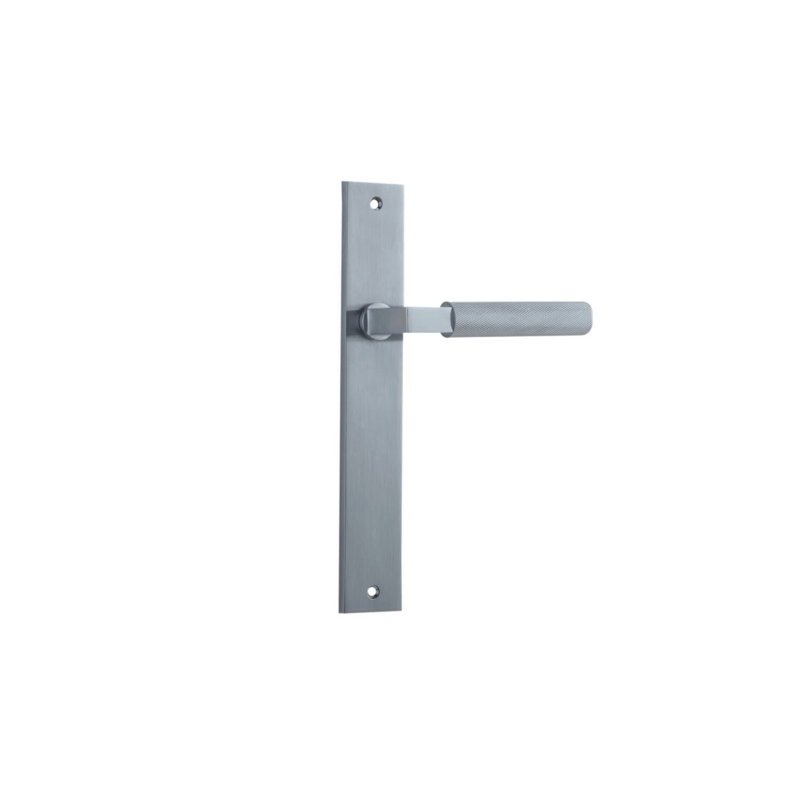 Brunswick Lever Brushed Chrome Rectangular Backplate